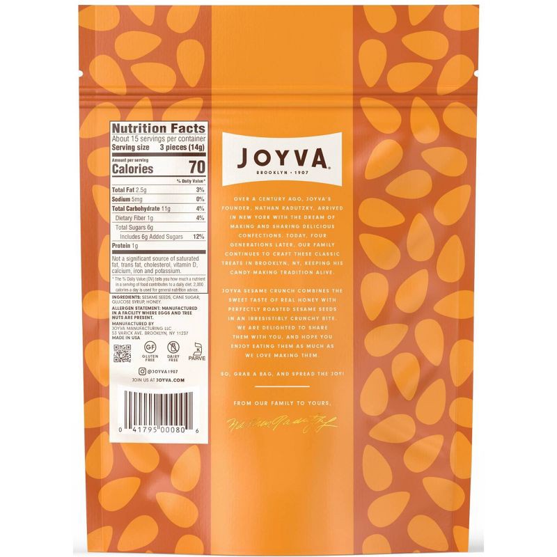 slide 2 of 3, Joyva Honey Sesame Crunch - 8oz, 8 oz