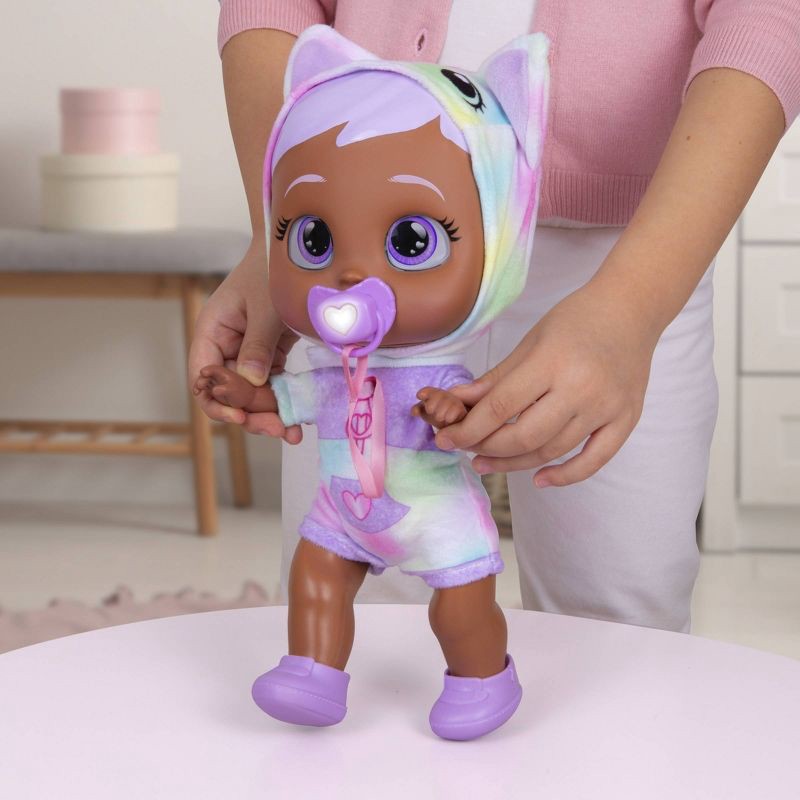 slide 3 of 6, Cry Babies My First Steps Mya Baby Doll: Articulated Plastic with Purple Straight Hair, 1 ct