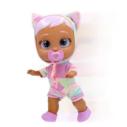 Cry Babies My First Steps Mya Baby Doll: Articulated Plastic with Purple Straight Hair