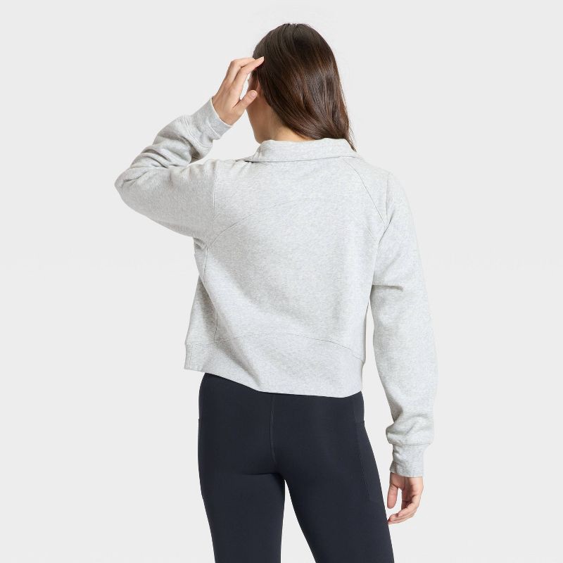 slide 3 of 5, Women's Active Comfort 1/2 Zip Pullover Sweatshirt - All In Motion™ Heathered Gray XXL, 1 ct