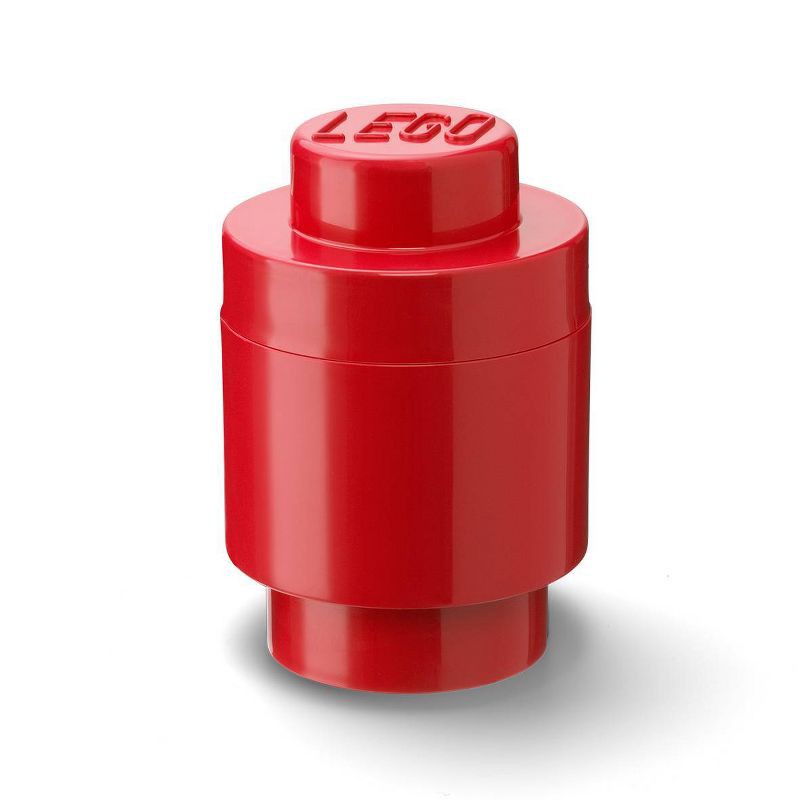 slide 1 of 2, LEGO Storage Brick 1 Round - Red: Polypropylene Building Kit Accessory, 1 ct