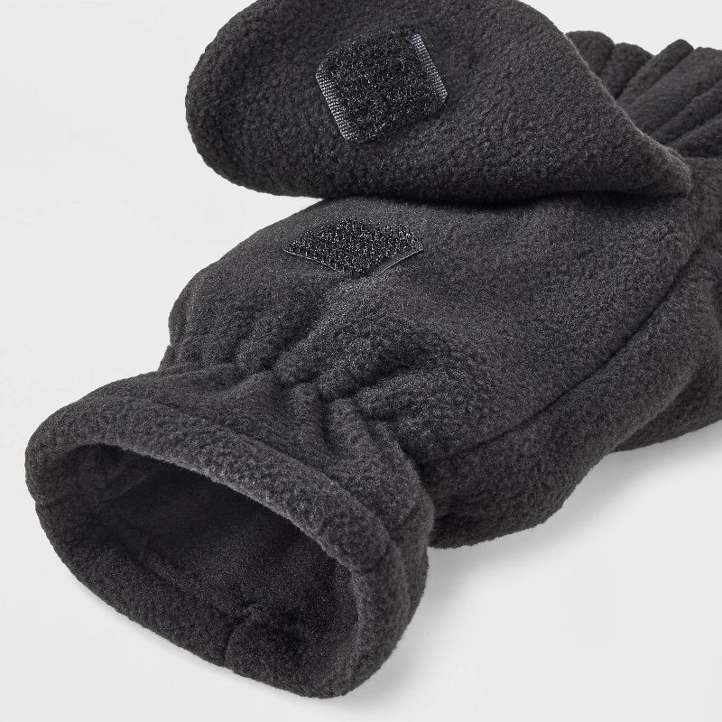 slide 3 of 3, Boys' Flip-Top Glove - Cat & Jack™ Black 4-7, 1 ct