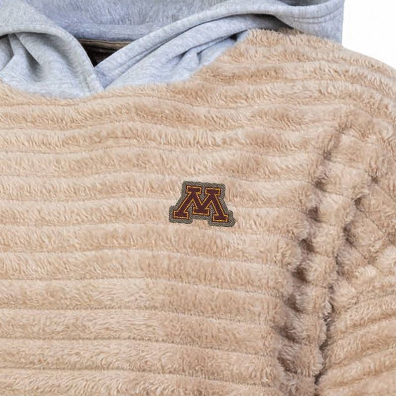 slide 3 of 3, NCAA Minnesota Golden Gophers Women's Oatmeal Fashion Hooded Sweatshirt - M: Fleece Pullover, 1 ct