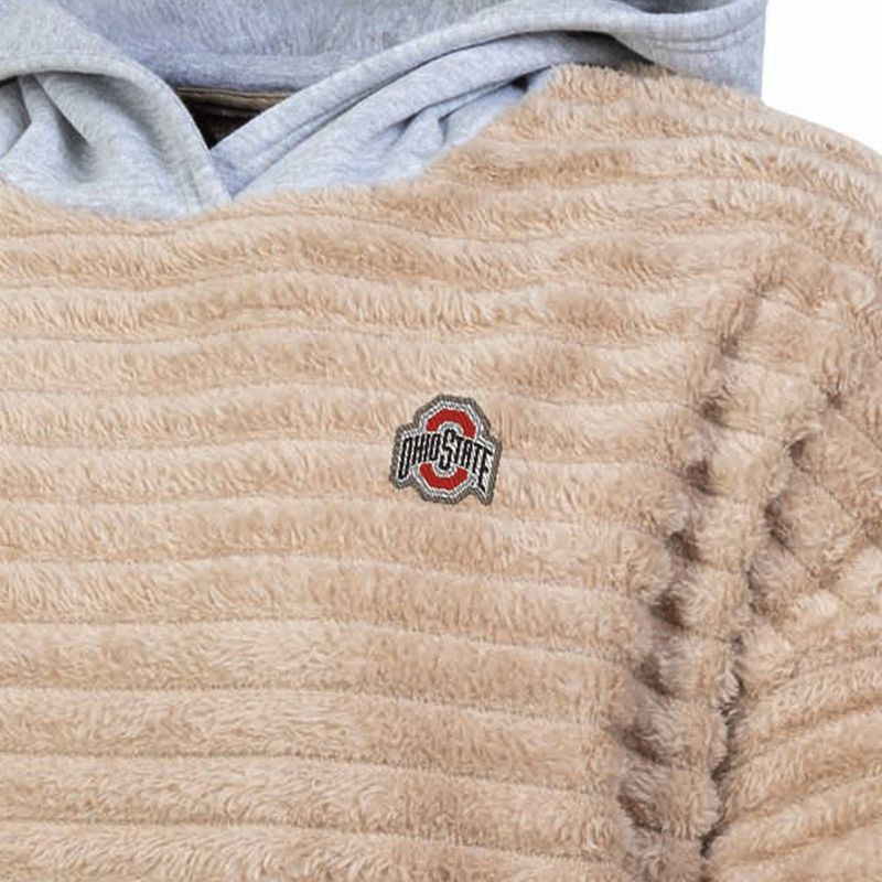 slide 3 of 3, NCAA Ohio State Buckeyes Women's Oatmeal Fashion Hooded Sweatshirt - S, 1 ct