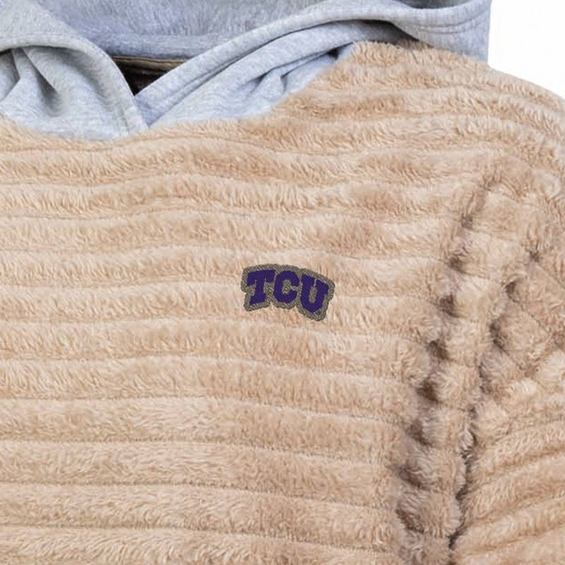 slide 3 of 3, NCAA TCU Horned Frogs Women's Oatmeal Fashion Hooded Sweatshirt - S, 1 ct