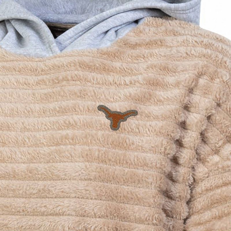 slide 3 of 3, NCAA Texas Longhorns Women's Oatmeal Fashion Hooded Sweatshirt - M: Fleece, 1 ct