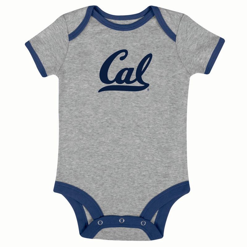 slide 2 of 4, NCAA Cal Golden Bears Infant Toddler Boys' 3pk Bodysuit - 6-9M, 3 ct