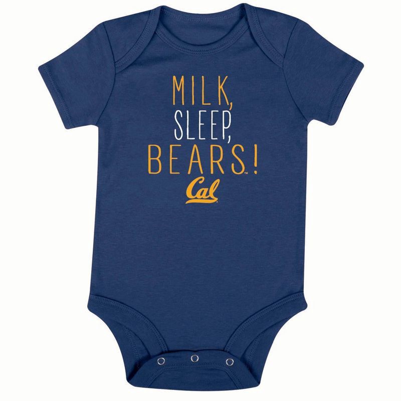 slide 3 of 4, NCAA Cal Golden Bears Infant Toddler Boys' 3pk Bodysuit - 3-6M, 3 ct