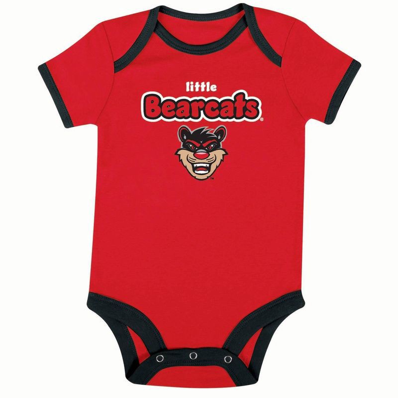 slide 1 of 4, NCAA Cincinnati Bearcats Infant Toddler Boys' 3pk Bodysuit - 0-3M, 3 ct