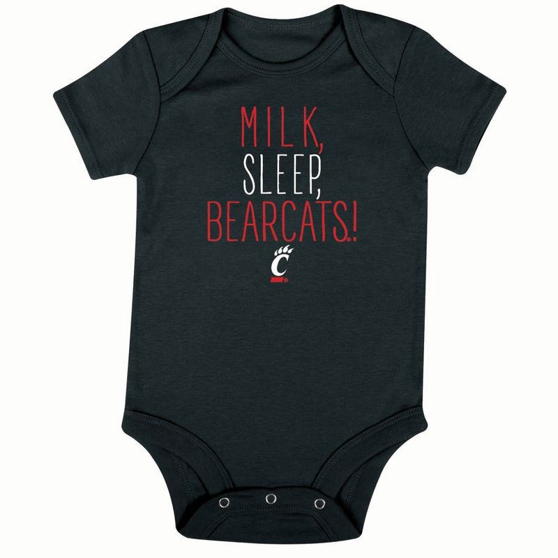 slide 3 of 4, NCAA Cincinnati Bearcats Infant Toddler Boys' 3pk Bodysuit - 3-6M, 3 ct