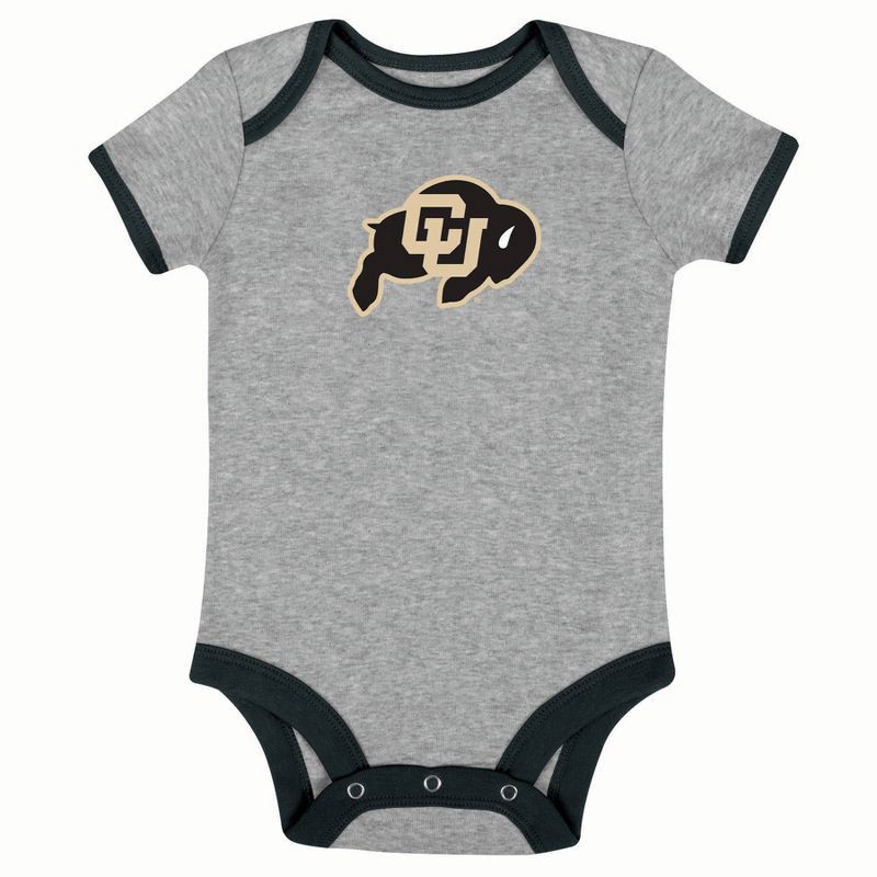 slide 2 of 4, NCAA Colorado Buffaloes Infant Toddler Boys' 3pk Bodysuit - 3-6M, 3 ct