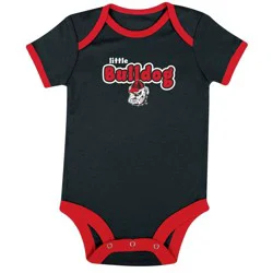 NCAA Georgia Bulldogs Infant Toddler Boys' 3pk Bodysuit - 6-9M