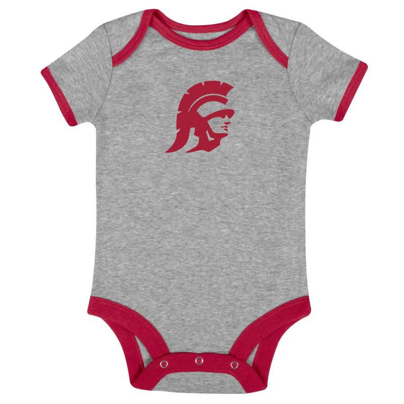 slide 2 of 4, NCAA USC Trojans Infant Boys' 3pk Bodysuit - 3-6M, 3 ct