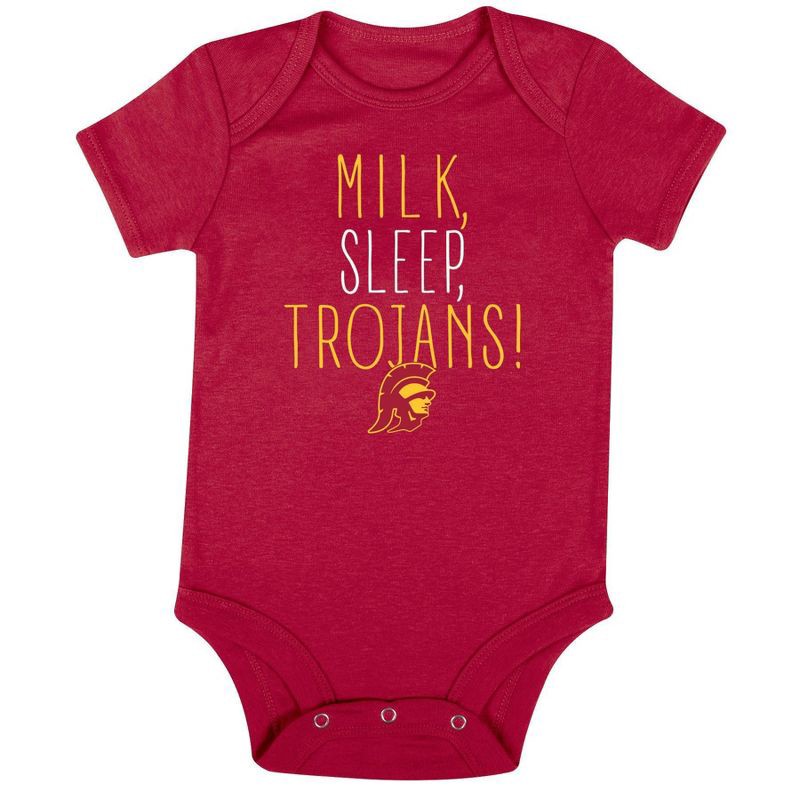 slide 3 of 4, NCAA USC Trojans Infant Boys' 3pk Bodysuit - 3-6M, 3 ct