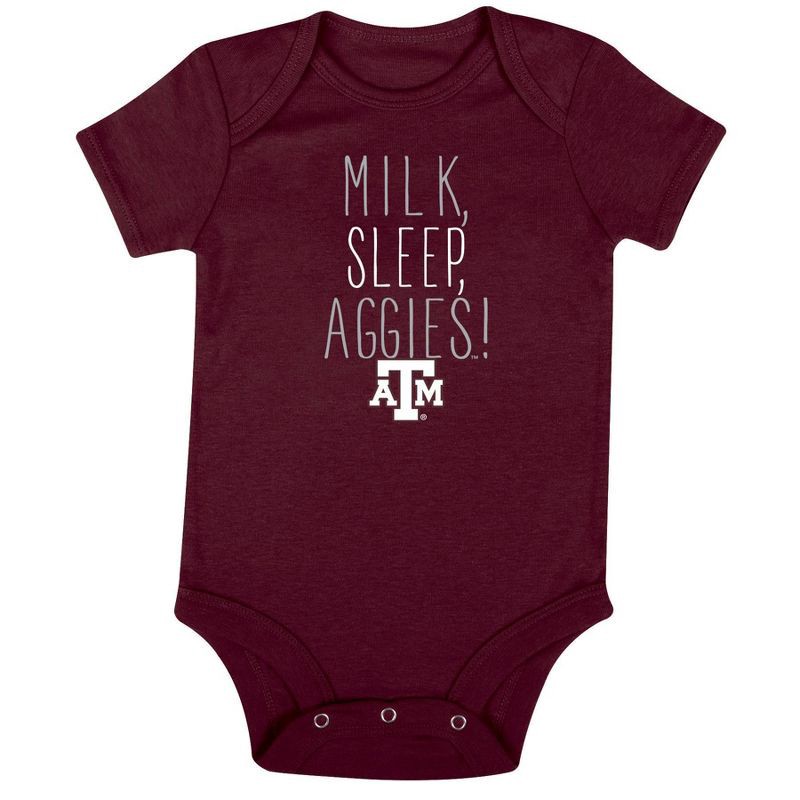 slide 3 of 4, NCAA Texas A&M Aggies Infant Boys' 3pk Bodysuit - 3-6M, 3 ct