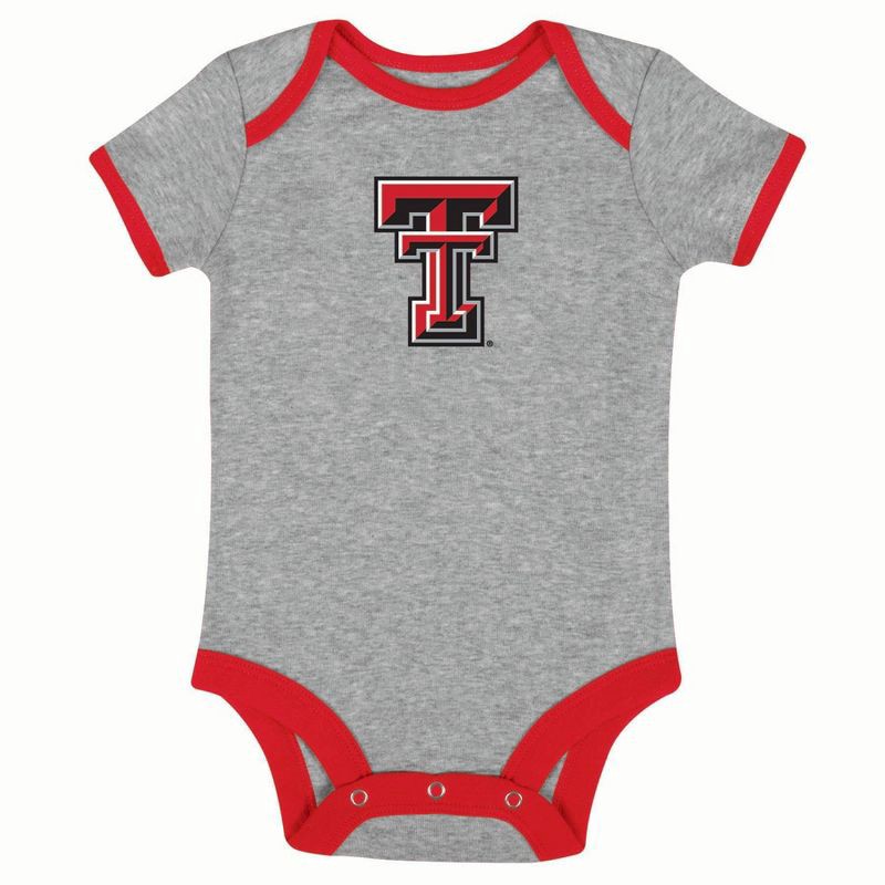 slide 2 of 4, NCAA Texas Tech Red Raiders Infant Boys' 3pk Bodysuit - 3-6M, 3 ct