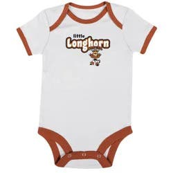 NCAA Texas Longhorns Infant Boys' 3pk Bodysuit - 0-3M