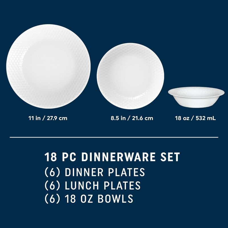 slide 4 of 9, Corelle 18pc Honey Bee Dinnerware Set, 18 ct