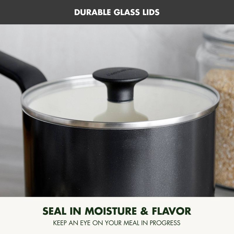 slide 7 of 9, GreenPan Rio Advanced 3qt Ceramic Nonstick Sauce Pan with Lid Black, 3 qt