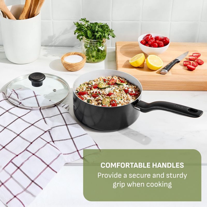 slide 4 of 10, T-Fal Simply Cook 2pc (8" and 10.5") Ceramic Nonstick Fry Pan Set Black, 2 ct