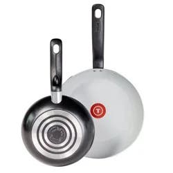 T-Fal Simply Cook 2pc (8" and 10.5") Ceramic Nonstick Fry Pan Set Black
