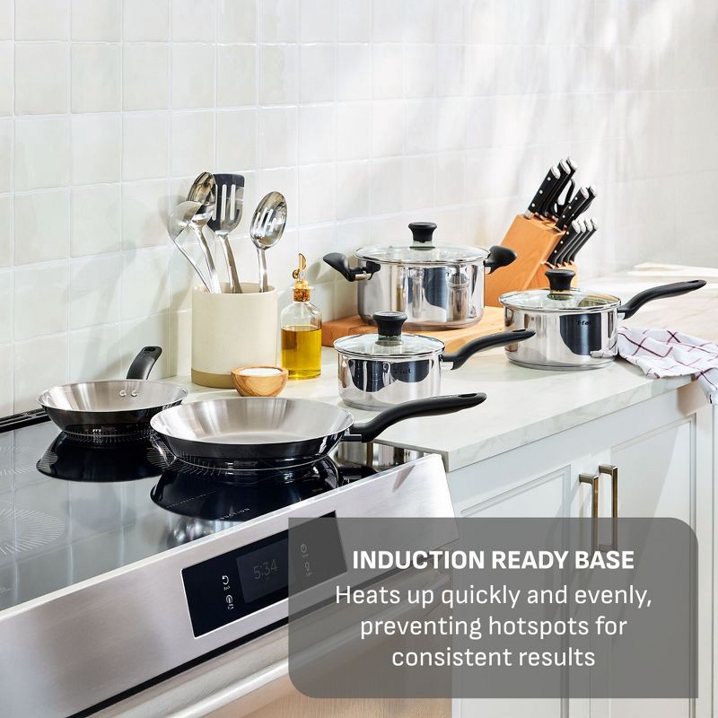 slide 3 of 8, T-Fal Simply Cook 8.5" Stainless Steel Fry Pan, 1 ct