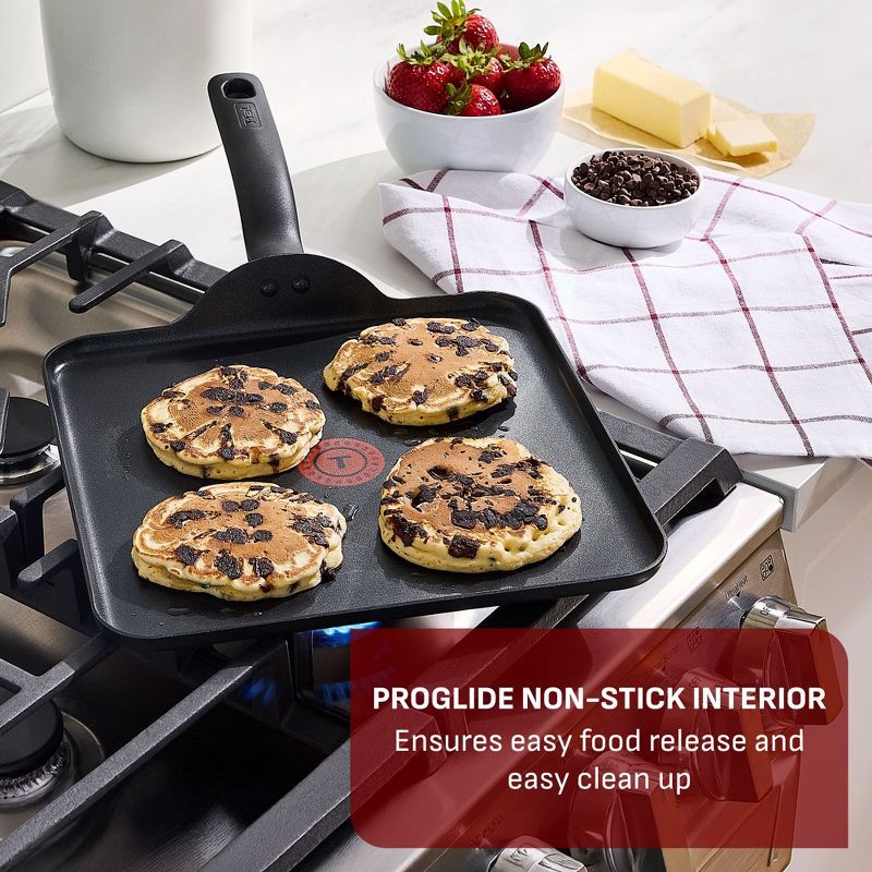 slide 2 of 10, T-Fal Simply Cook 11" Nonstick Square Griddle Black, 1 ct