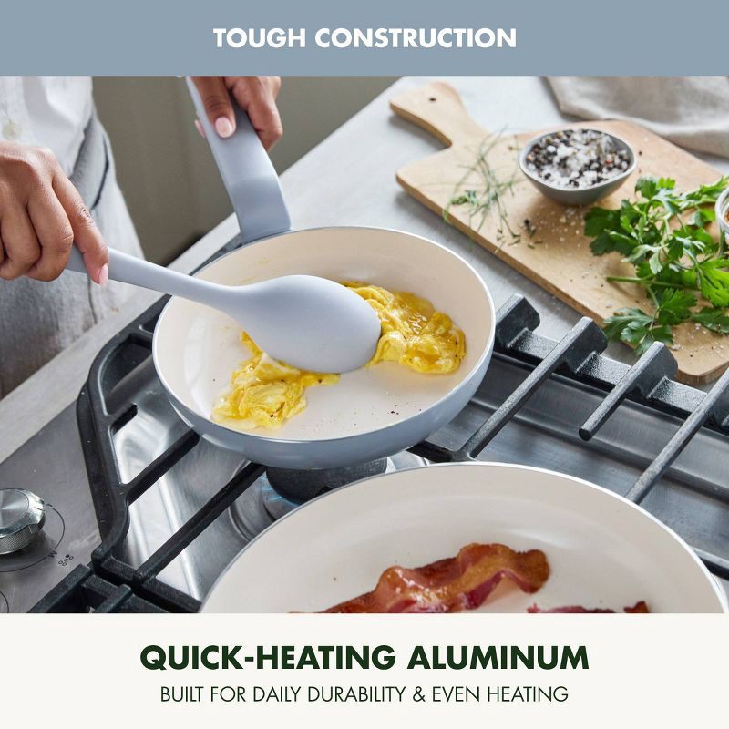 slide 6 of 10, GreenPan Rio Advanced 10pc Ceramic Nonstick Cookware Set Stardew Blue, 10 ct