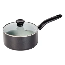 T-Fal Simply Cook 3.2qt Ceramic Nonstick Sauce Pan with Lid Black