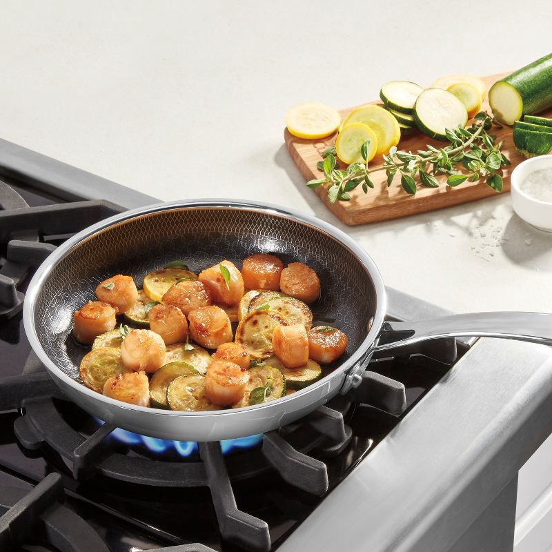 slide 2 of 8, Cuisinart FusionPlus 10" Hybrid Stainless Steel and Ceramic Nonstick Fry Pan, 1 ct