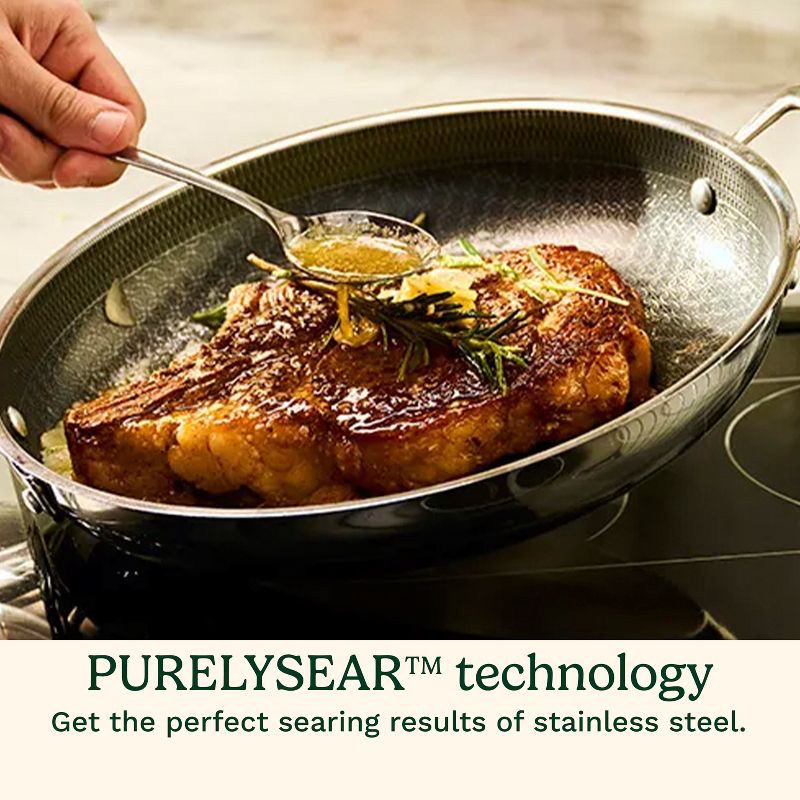 slide 3 of 8, Cuisinart FusionPlus 10" Hybrid Stainless Steel and Ceramic Nonstick Fry Pan, 1 ct