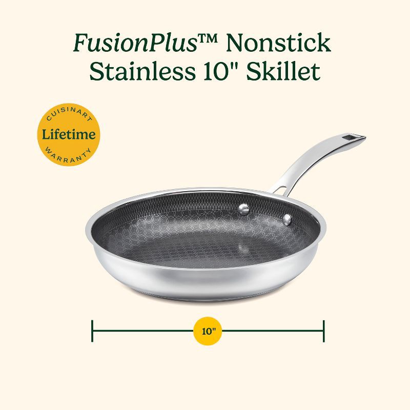 slide 8 of 8, Cuisinart FusionPlus 10" Hybrid Stainless Steel and Ceramic Nonstick Fry Pan, 1 ct