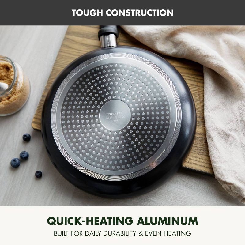 slide 5 of 9, GreenPan Rio Advanced 5qt Ceramic Nonstick Saute Pan with Lid Black, 5 qt