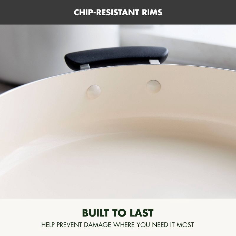 slide 6 of 9, GreenPan Rio Advanced 5qt Ceramic Nonstick Saute Pan with Lid Black, 5 qt