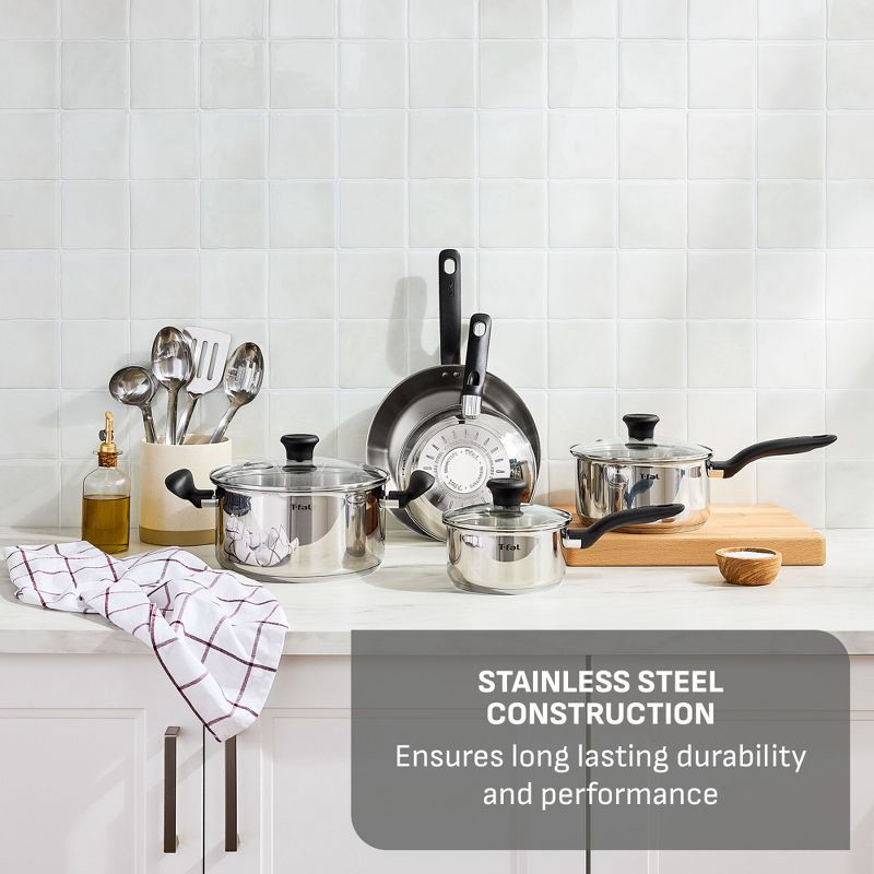 slide 3 of 11, T-Fal Simply Cook 16pc Stainless Steel Cookware Set, 16 ct