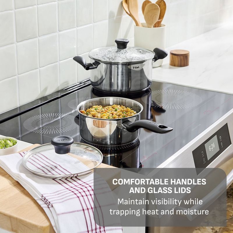 slide 5 of 11, T-Fal Simply Cook 16pc Stainless Steel Cookware Set, 16 ct