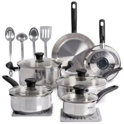 T-Fal Simply Cook 16pc Stainless Steel Cookware Set
