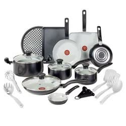T-Fal Simply Cook 20pc Ceramic Nonstick Cookware Set Black
