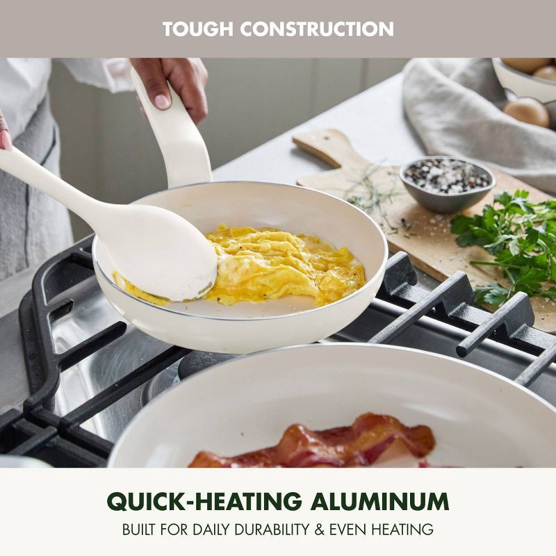 slide 6 of 10, GreenPan Rio Advanced 10pc Ceramic Nonstick Cookware Set Cream, 10 ct