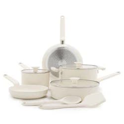 GreenPan Rio Advanced 10pc Ceramic Nonstick Cookware Set Cream