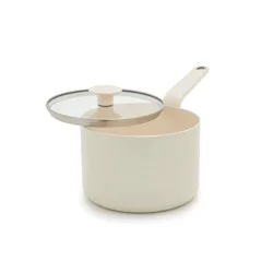GreenPan Rio Advanced 3qt Ceramic Nonstick Sauce Pan with Lid Cream