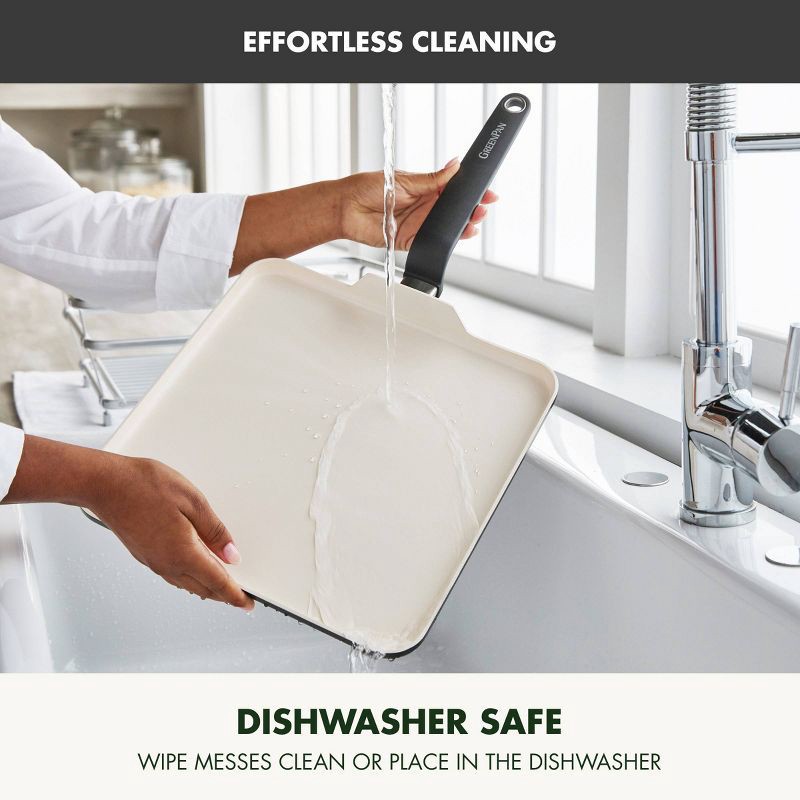 slide 7 of 8, GreenPan Rio Advanced 11" Ceramic Nonstick Griddle Black, 1 ct