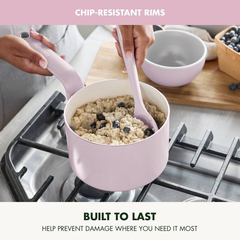 slide 7 of 10, GreenPan Rio Advanced 10pc Ceramic Nonstick Cookware Set Pink, 10 ct