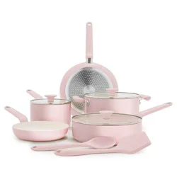 GreenPan Rio Advanced 10pc Ceramic Nonstick Cookware Set Pink