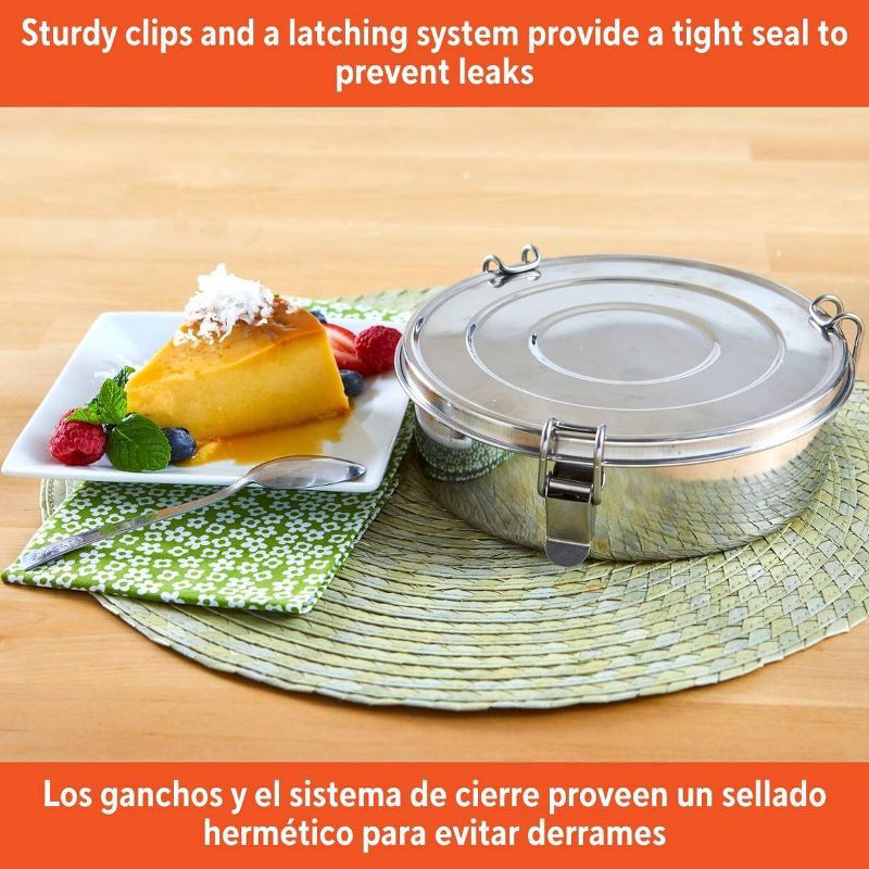 slide 5 of 8, IMUSA 8.3" 2qt Stainless Steel Large Flan Mold, 2 qt