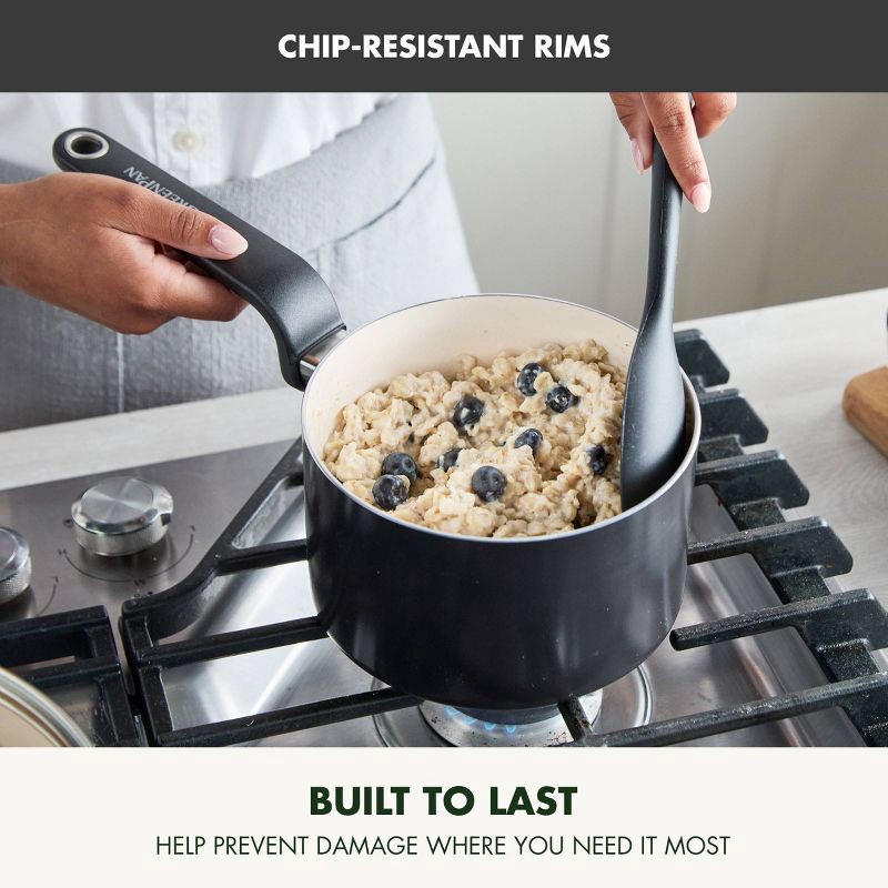 slide 7 of 10, GreenPan Rio Advanced 10pc Ceramic Nonstick Cookware Set Black, 10 ct