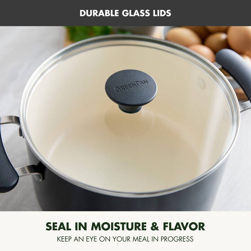 slide 8 of 10, GreenPan Rio Advanced 16pc Ceramic Nonstick Cookware Set Black, 16 ct