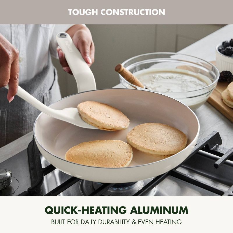 slide 6 of 9, GreenPan Rio Advanced 2pc (10" and 12") Ceramic Nonstick Fry Pan Set Cream, 2 ct