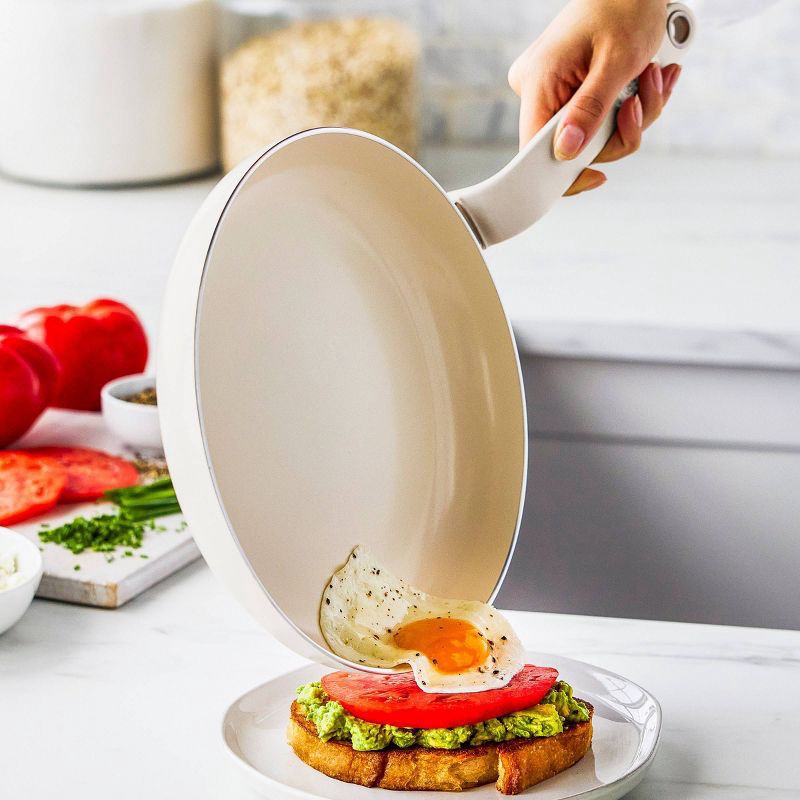 slide 2 of 8, GreenPan Rio Advanced 8" Ceramic Nonstick Fry Pan Cream, 1 ct