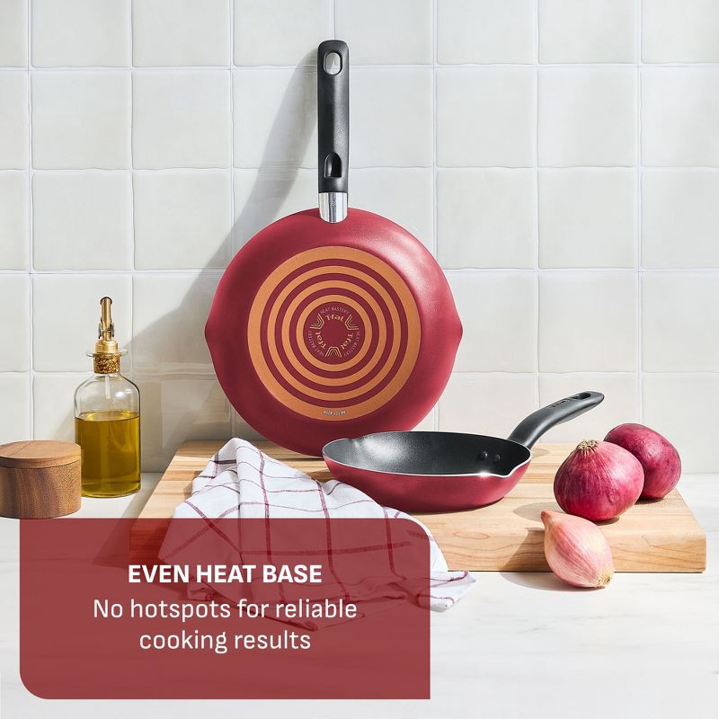 slide 4 of 10, T-Fal Simply Cook 5qt Nonstick Saute Pan with Lid Red, 5 qt